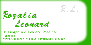 rozalia leonard business card